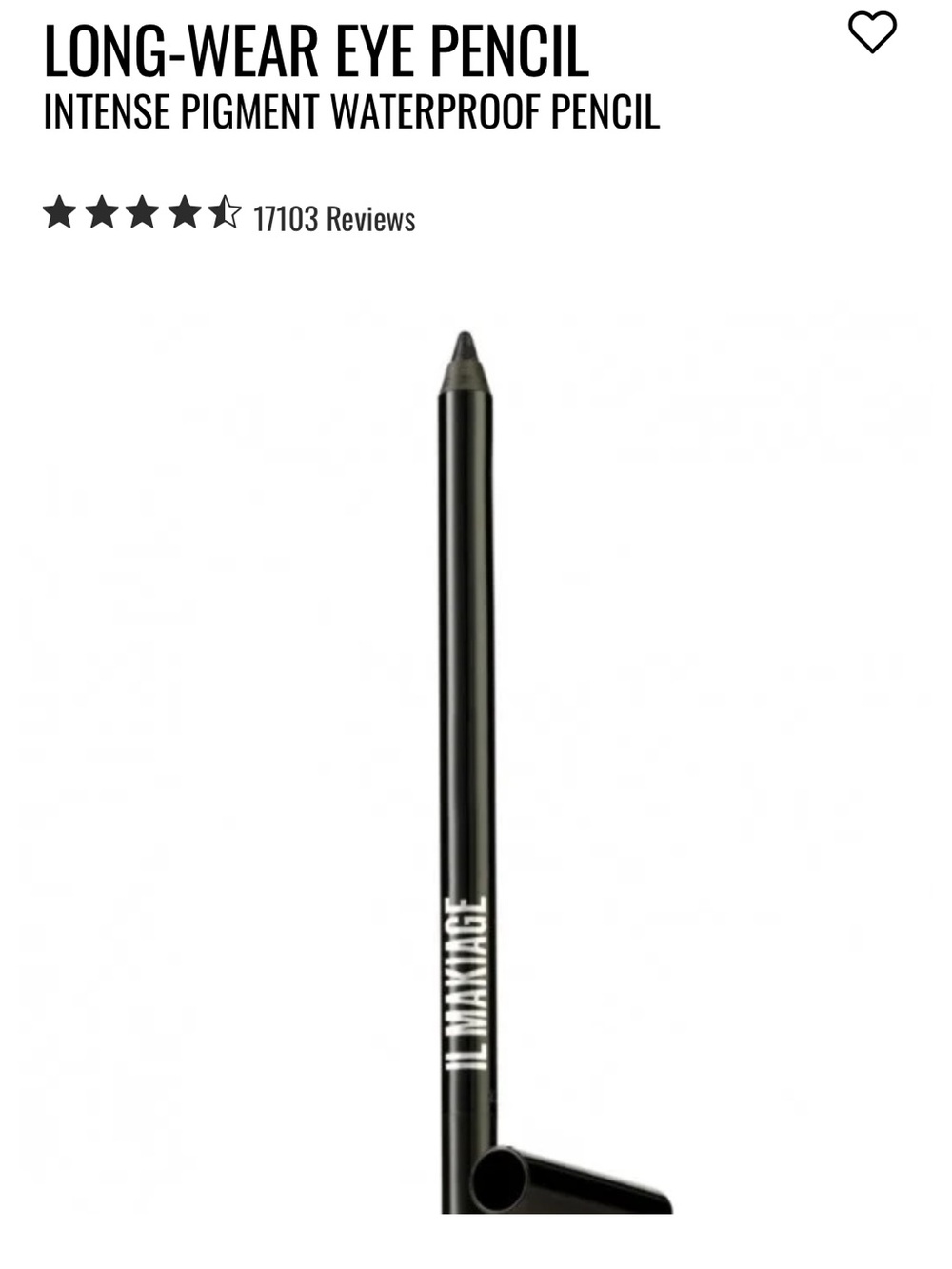 Il Makiage Long Wear Eye Pencil Batman Matte Black 1160 Waterproof New in Box